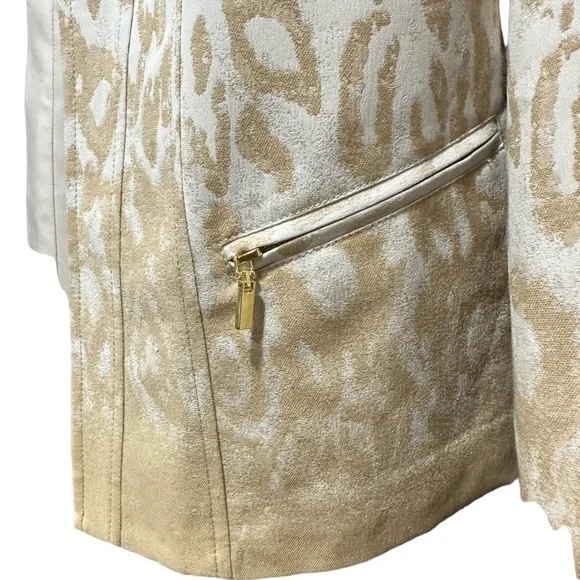 Chico’s Woman’s Blazer Printed Long Sleeve Open Front Size: 0/Small - Picture 4 of 4